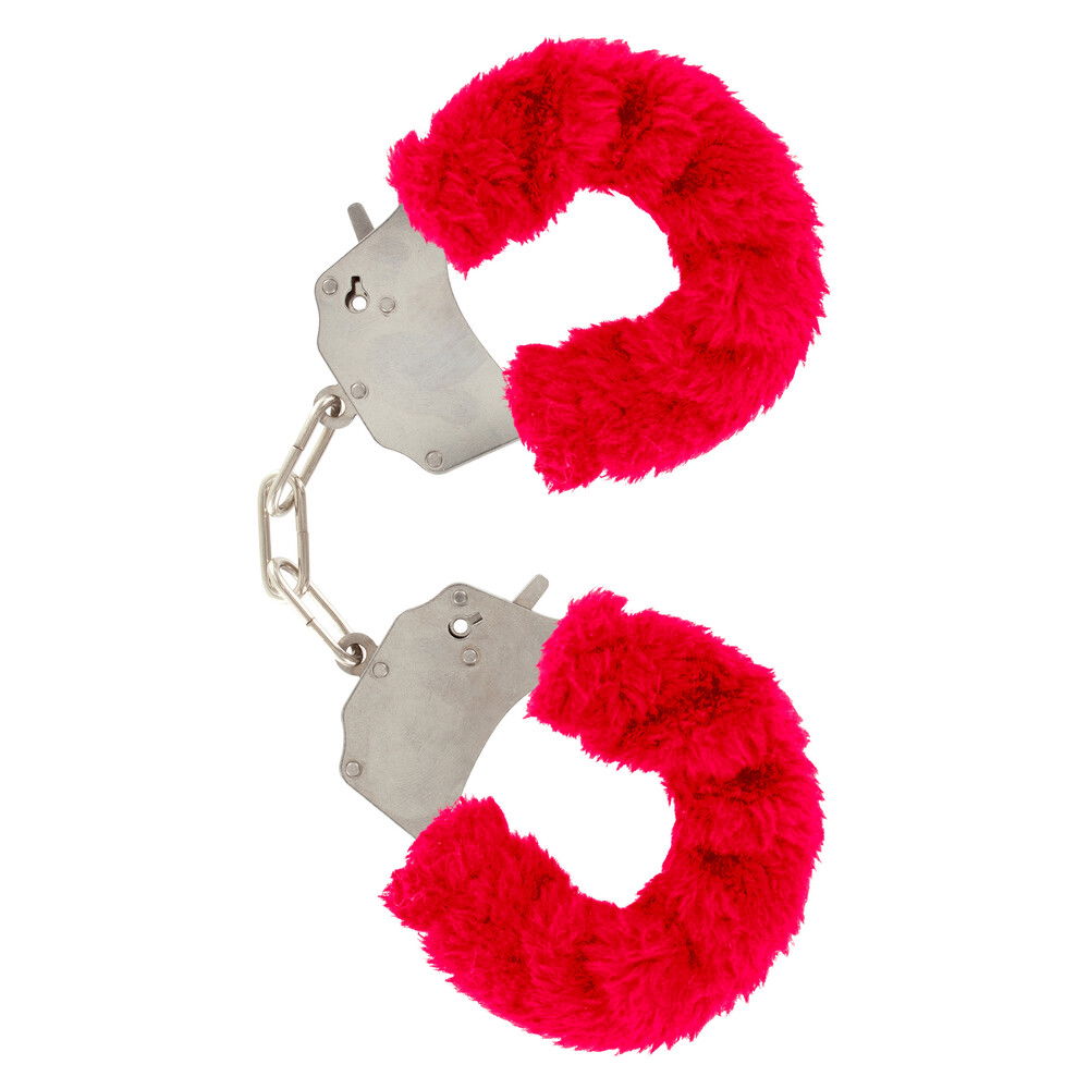 ToyJoy Furry Fun Wrist Cuffs Red image 1