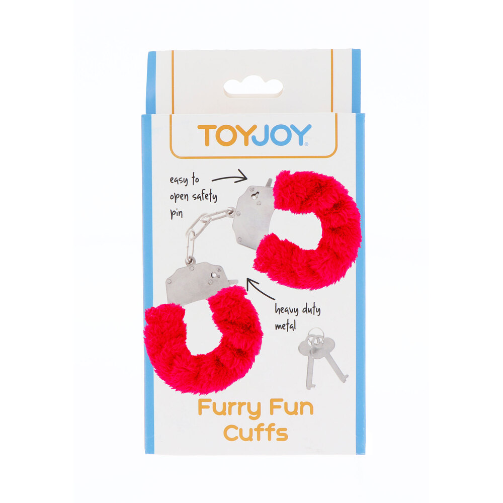 ToyJoy Furry Fun Wrist Cuffs Red image 2