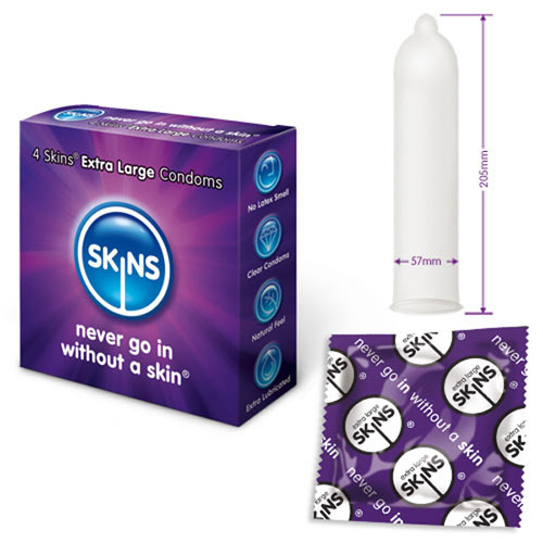 Skins Condoms Extra Large 4 Pack image 1