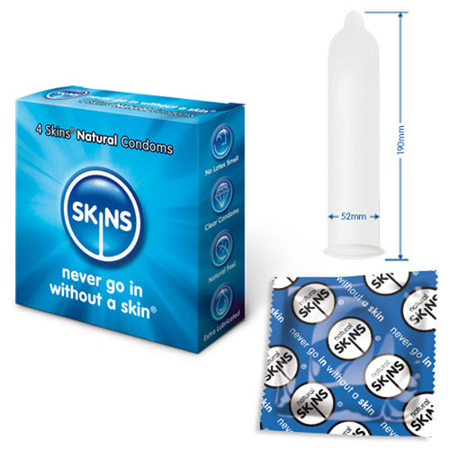 Skins Condoms Natural 4 Pack image 1