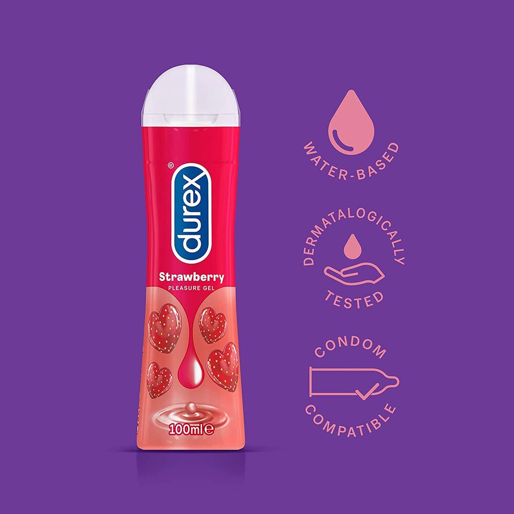 Durex Strawberry Gel Lubricant 100ml image 2