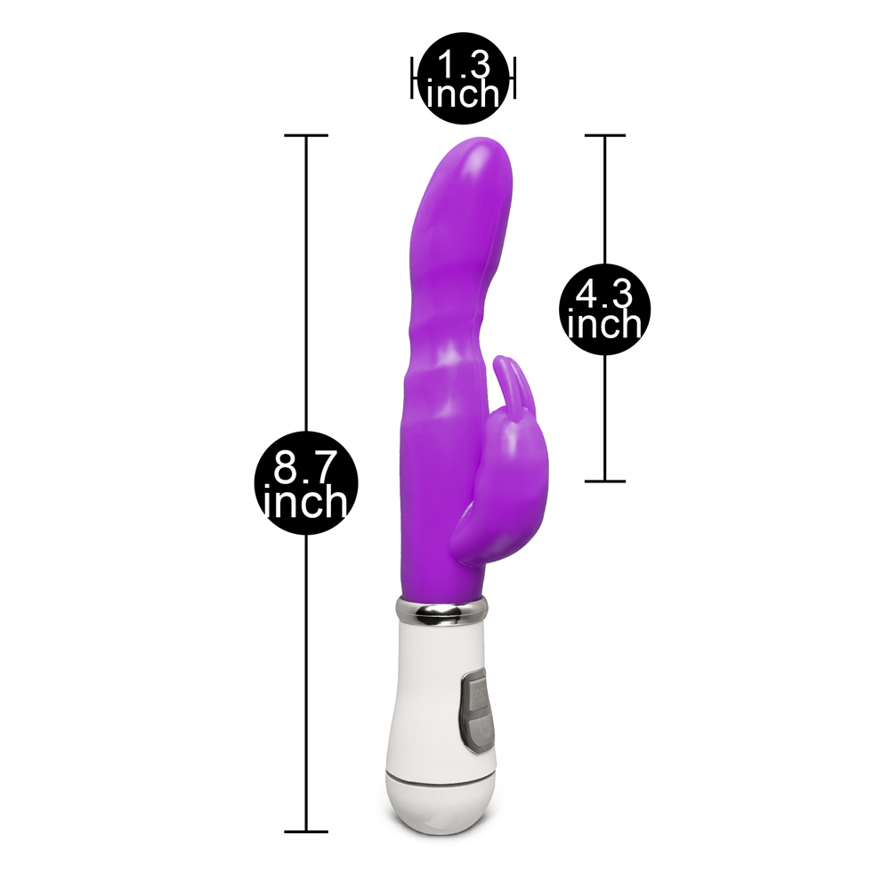 Slim GSpot Twelve Speed Rabbit Vibrator Purple image 4