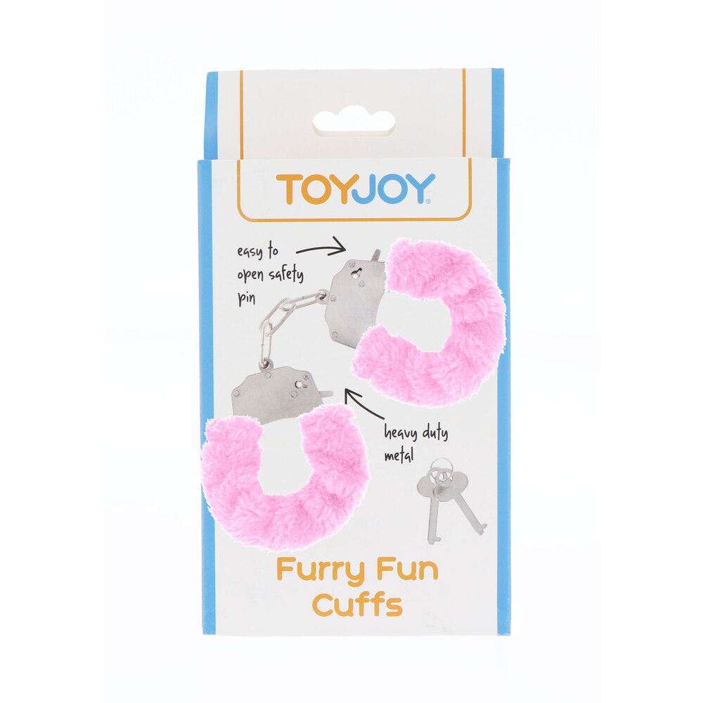 ToyJoy Furry Fun Wrist Cuffs Pink image 2