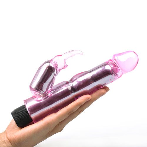 Waves Of Pleasure Crystal Pink Rabbit Vibrator image 1