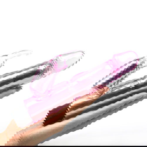 Waves Of Pleasure Crystal Pink Rabbit Vibrator image 1