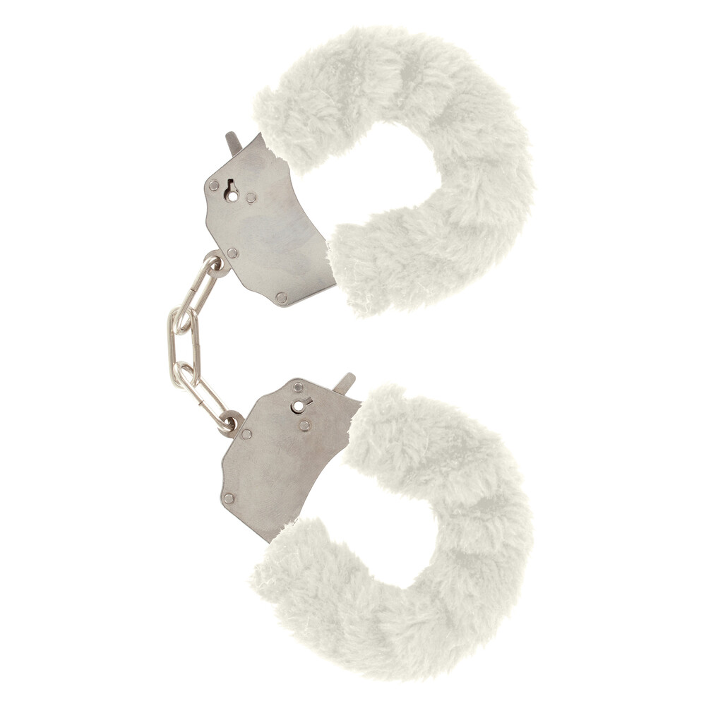 ToyJoy Furry Fun Wrist Cuffs White image 1