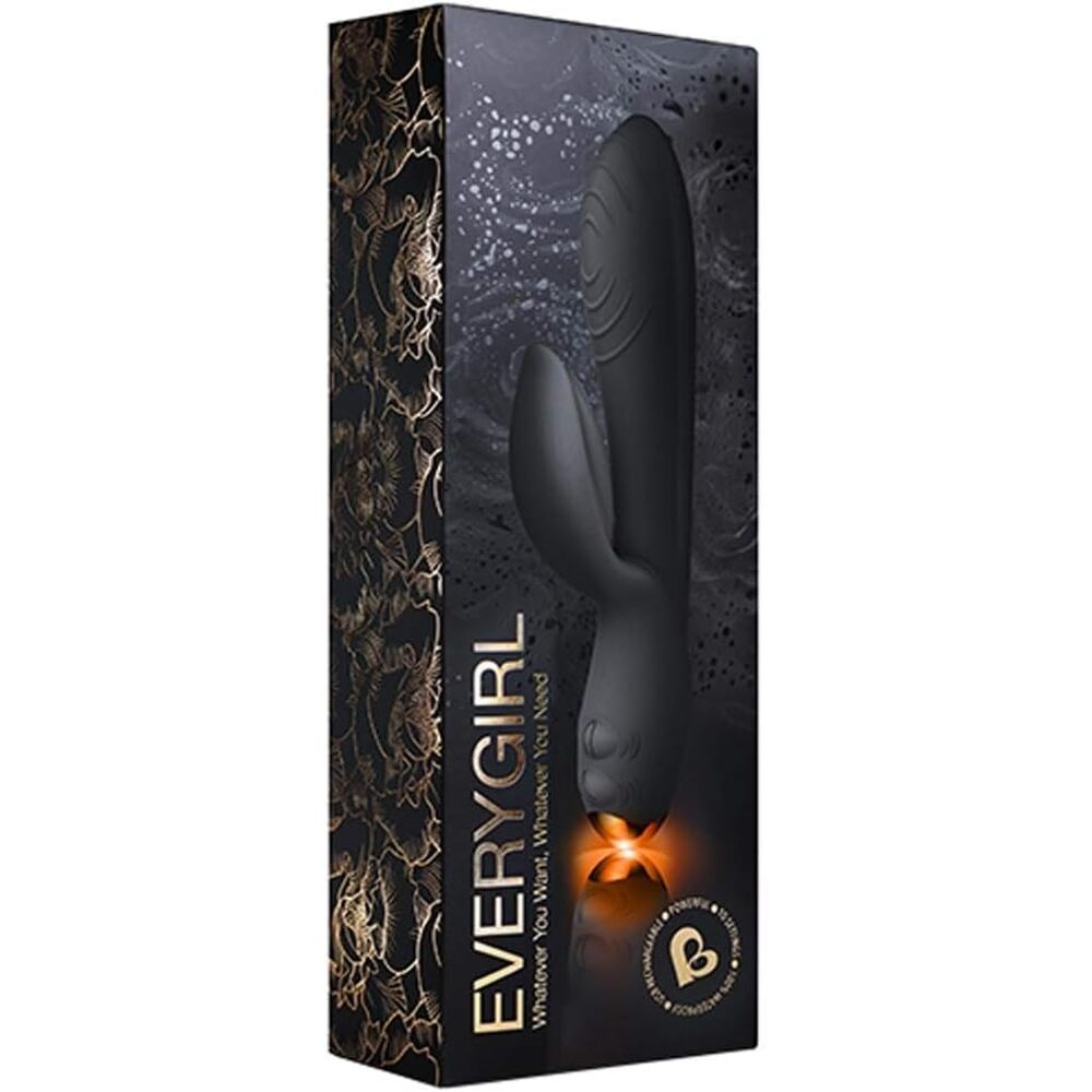 Rocks Off Everygirl Black Rechargeable Rabbit Vibrator image 3