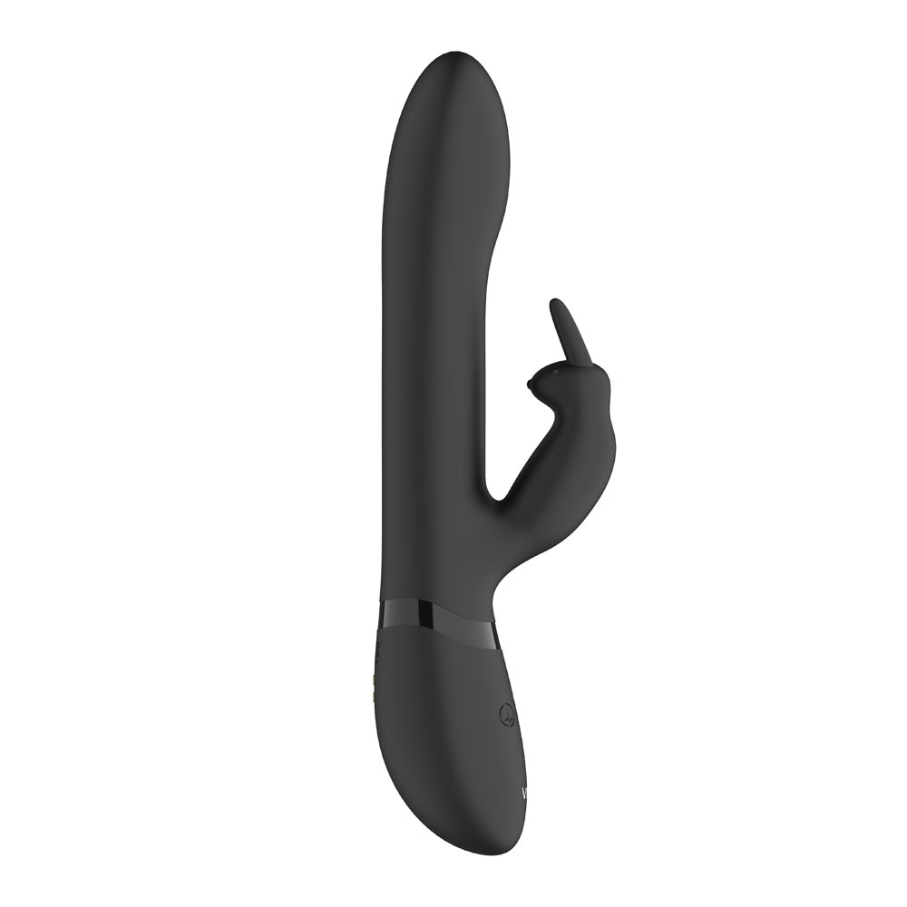 Vive Amoris Black Rabbit Vibrator With Stimulating Beads image 1