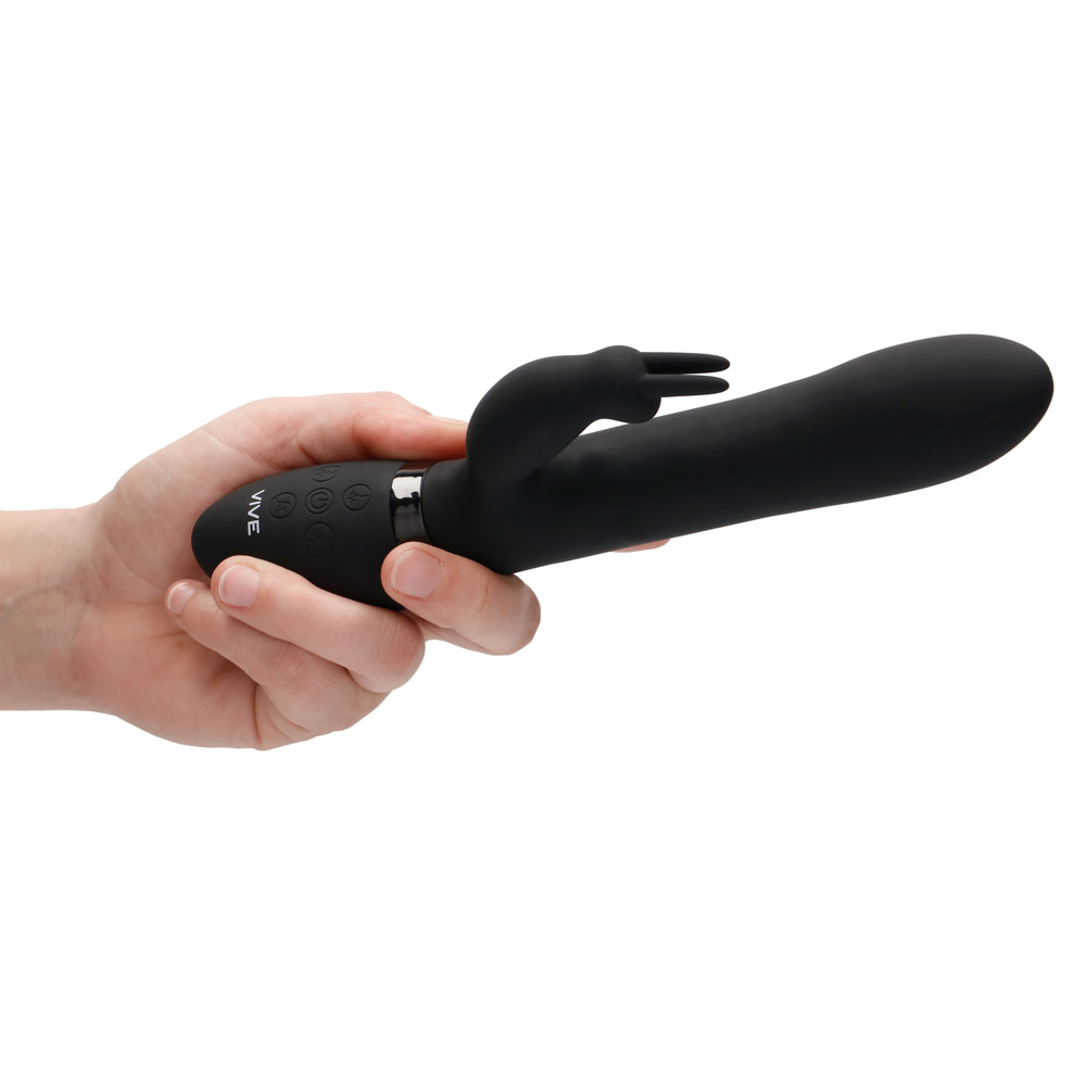 Vive Amoris Black Rabbit Vibrator With Stimulating Beads image 3