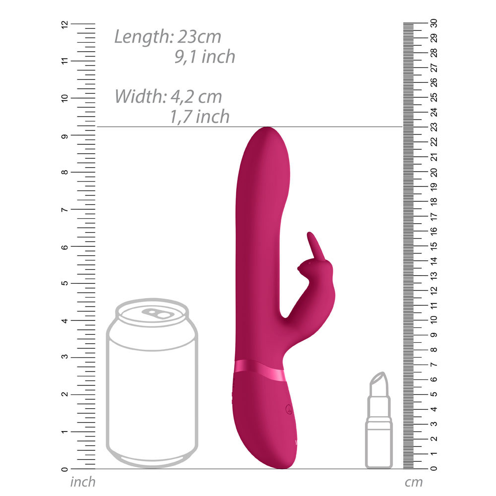 Vive Amoris Pink Rabbit Vibrator With Stimulating Beads image 4