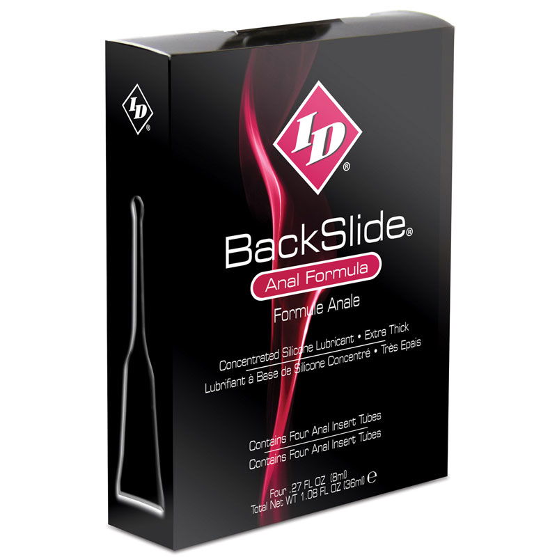 ID BackSlide Anal Formula Lubricant Insert Tubes 4 x 8ml image 1