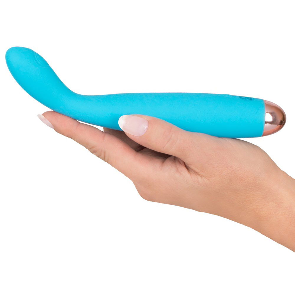 Cuties Silk Touch Rechargeable Mini Vibrator Blue image 3