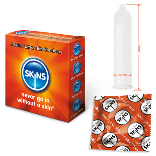 Skins Condoms Ultra Thin 4 Pack image 1