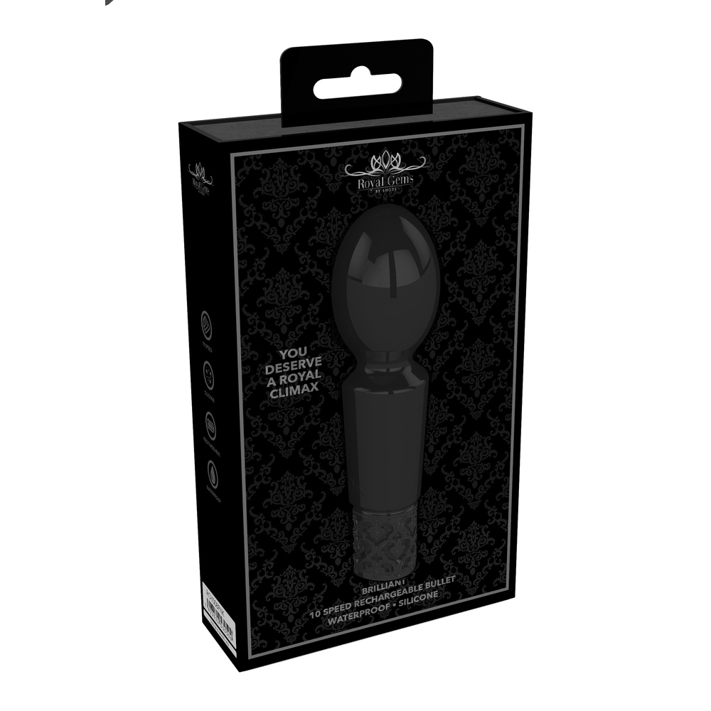 Royal Gems Brilliant Rechargeable Bullet Black image 3