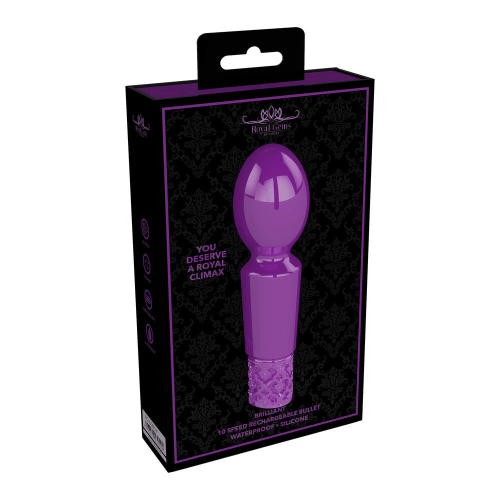 Royal Gems Brilliant Rechargeable Bullet Purple image 3