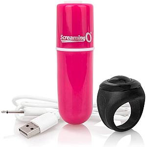 Screaming O Charged Vooom Pink Remote Control Bullet Vibe