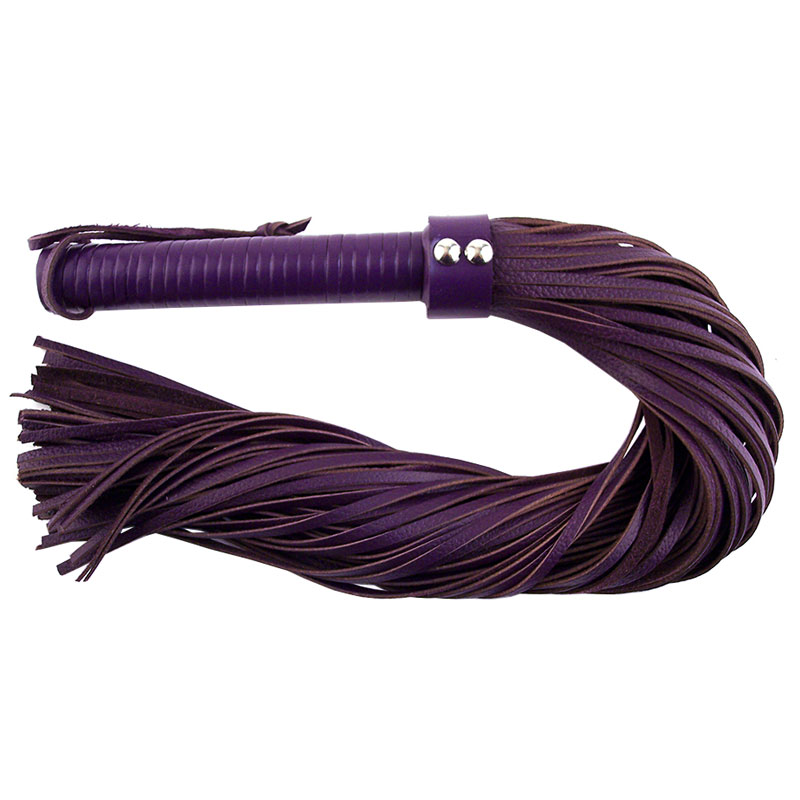 Rouge Garments Large Purple Leather Flogger image 1