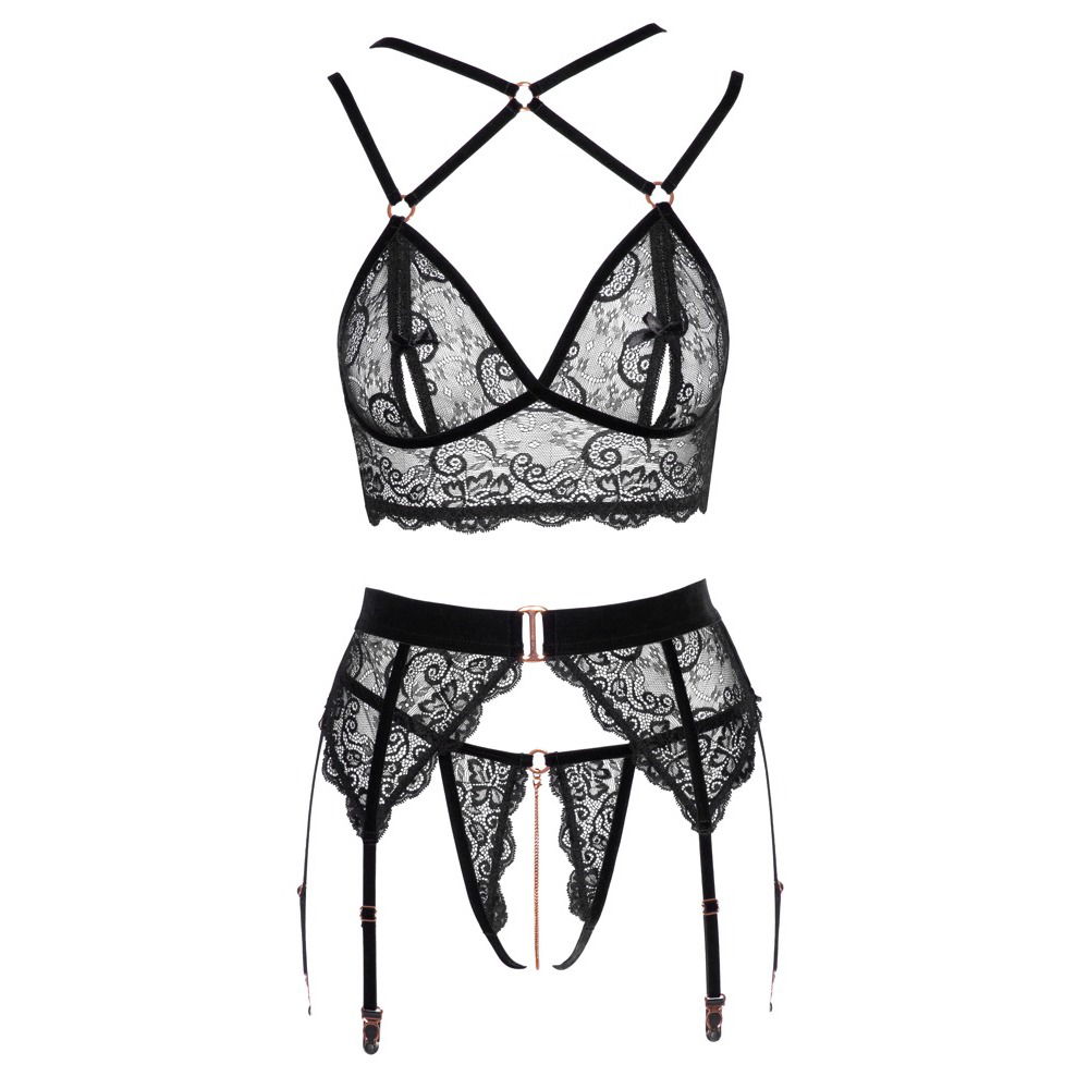 Abierta Fina Lacey Open Suspender Set image 3