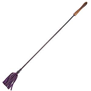 Rouge Garments Riding Crop With Wooden Handle Purple