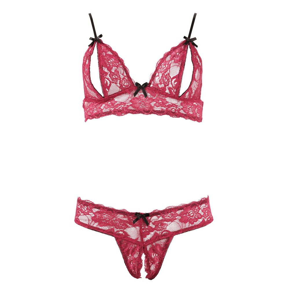 Cottelli Bra Set Open Cup and Crotchless Set image 3