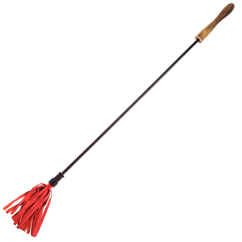 Rouge Garments Riding Crop With Wooden Handle Red image 1