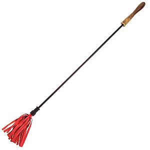 Rouge Garments Riding Crop With Wooden Handle Red