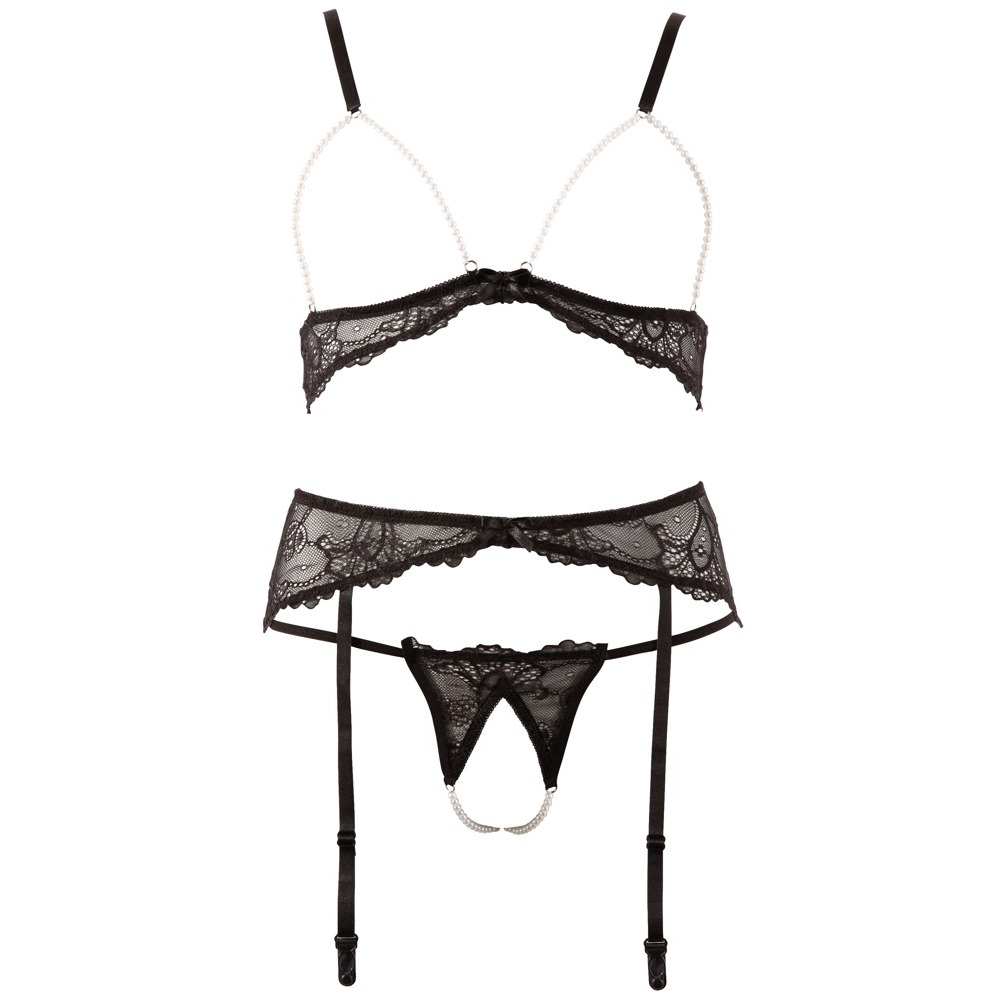 Abierta Fina Pearl Bra Suspender And String image 3