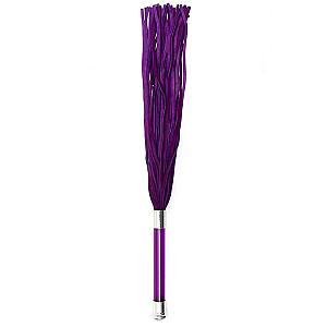 Purple Suede Flogger With Glass Handle And Crystal