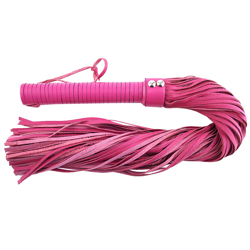 Rouge Garments Large Pink Leather Flogger image 1