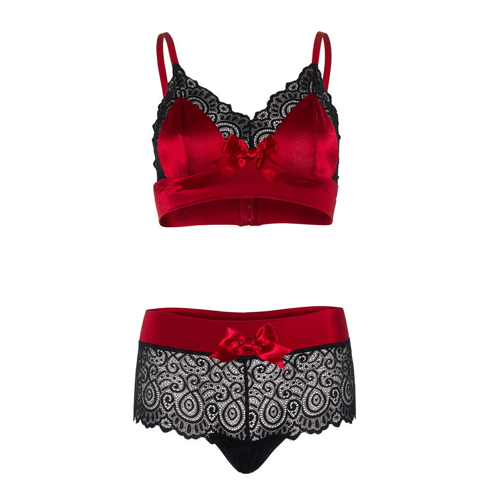 Leg Avenue Satin Spandex Bralette String image 3