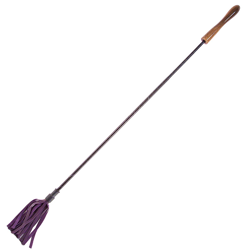 Rouge Garments Riding Crop With Wooden Handle Purple image 1