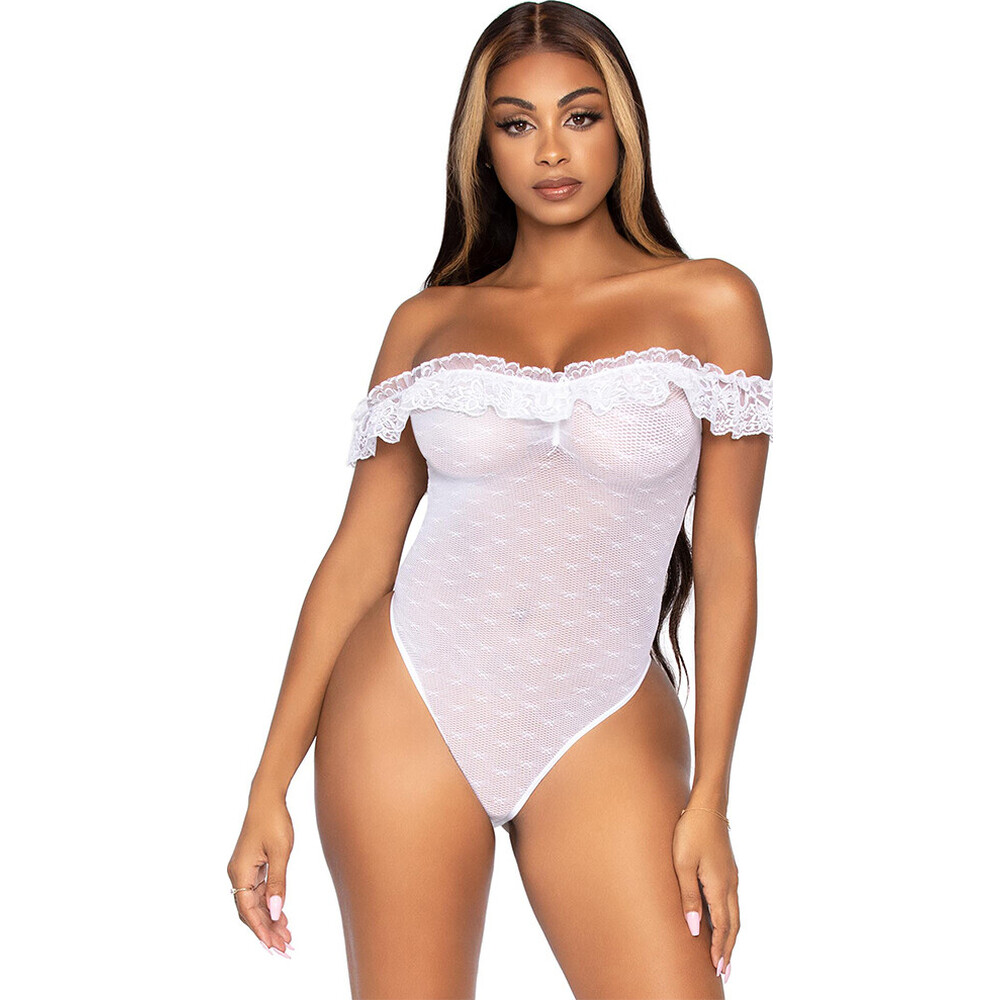 Leg Avenue Off the Shoulder Teddy UK 6 to 12 image 1