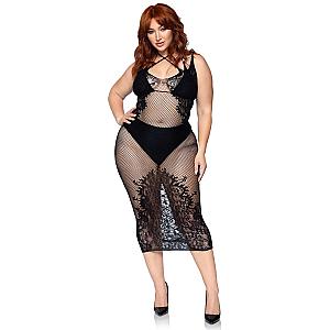 Leg Avenue Dual Strap Halter Dress Plus Size UK 14 to 18