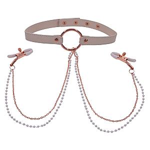 Sex and Mischief Collar with Nipple Clamps