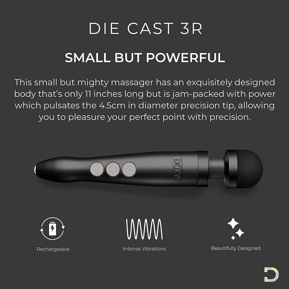 Doxy Die Cast 3 Rechargeable Wand Matte Black image 3