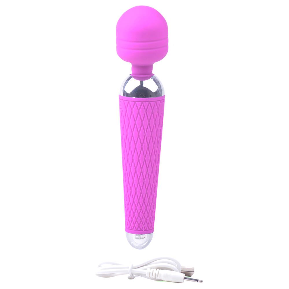 10 Speed Purple Rechargeable Magic Wand image 1