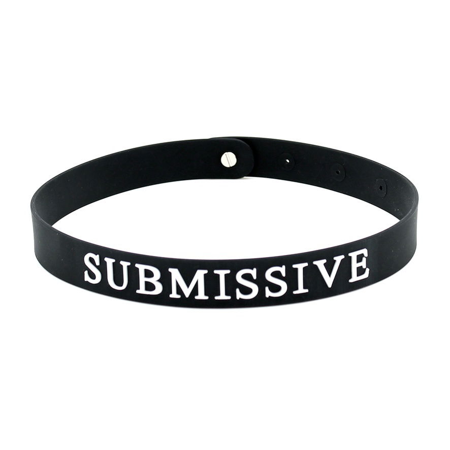 Black Silicone Submissive Collar image 2