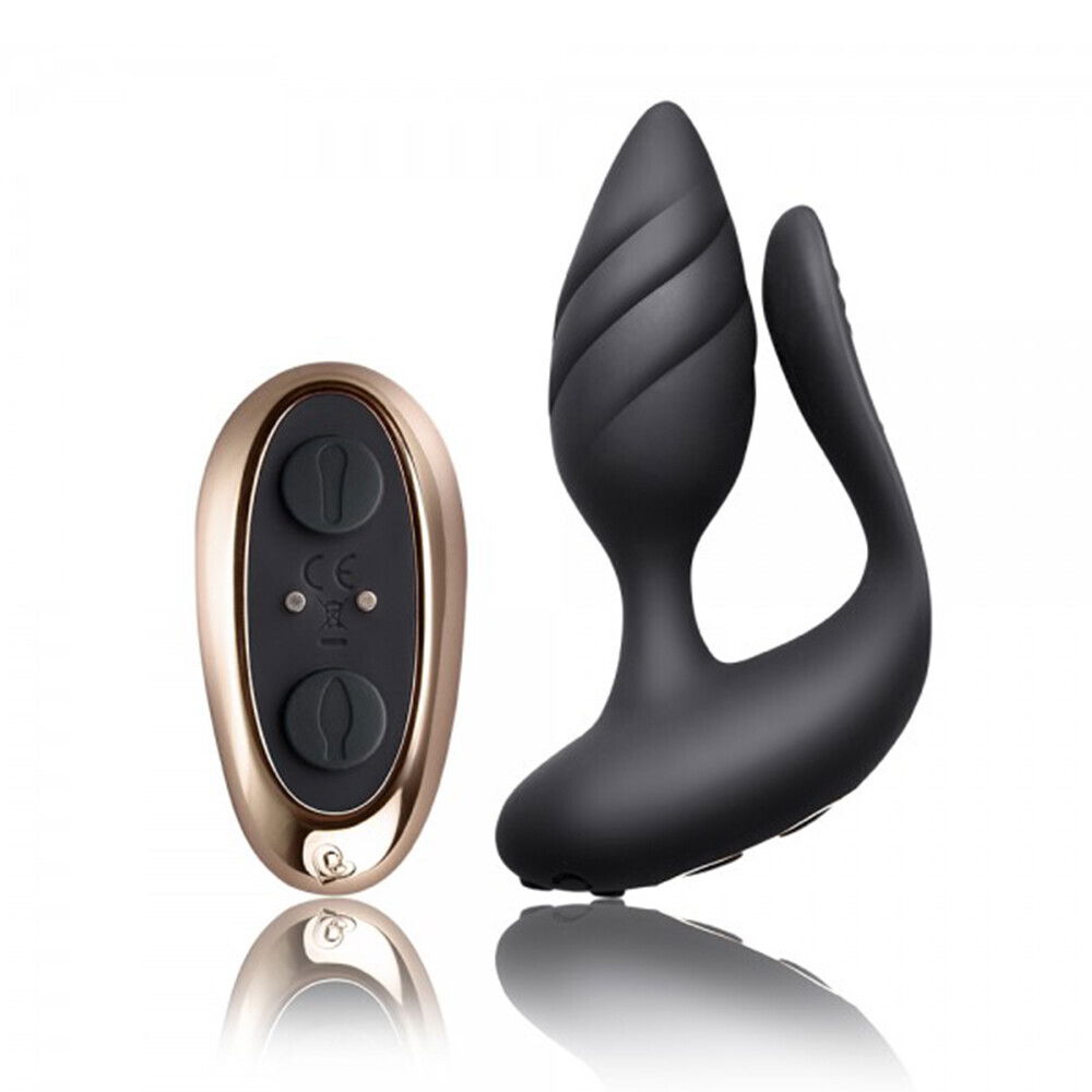 Rocks Off Cocktail Remote Control Couples Vibe Black image 2