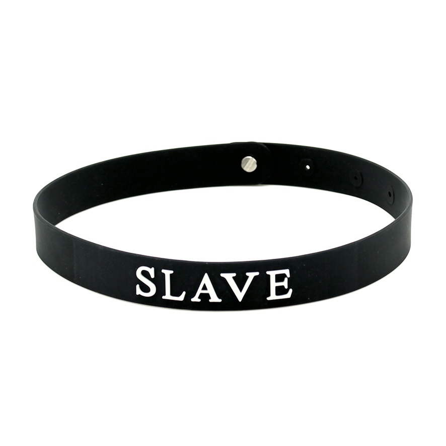 Black Silicone Slave Collar image 2