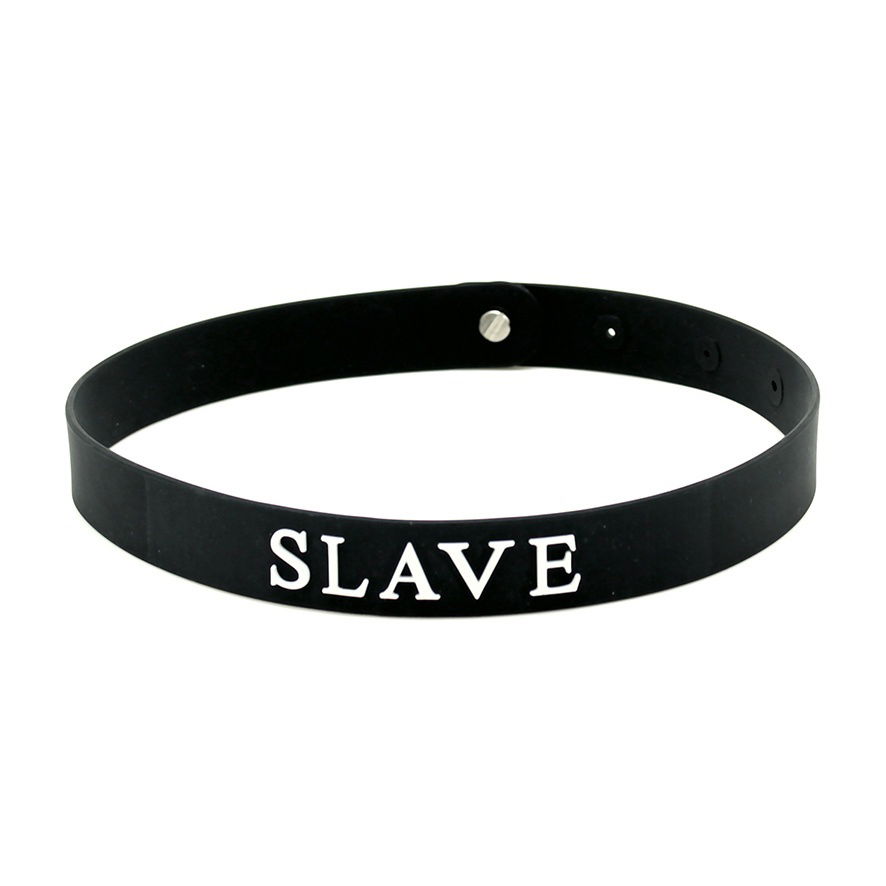 Black Silicone Slave Collar image 2