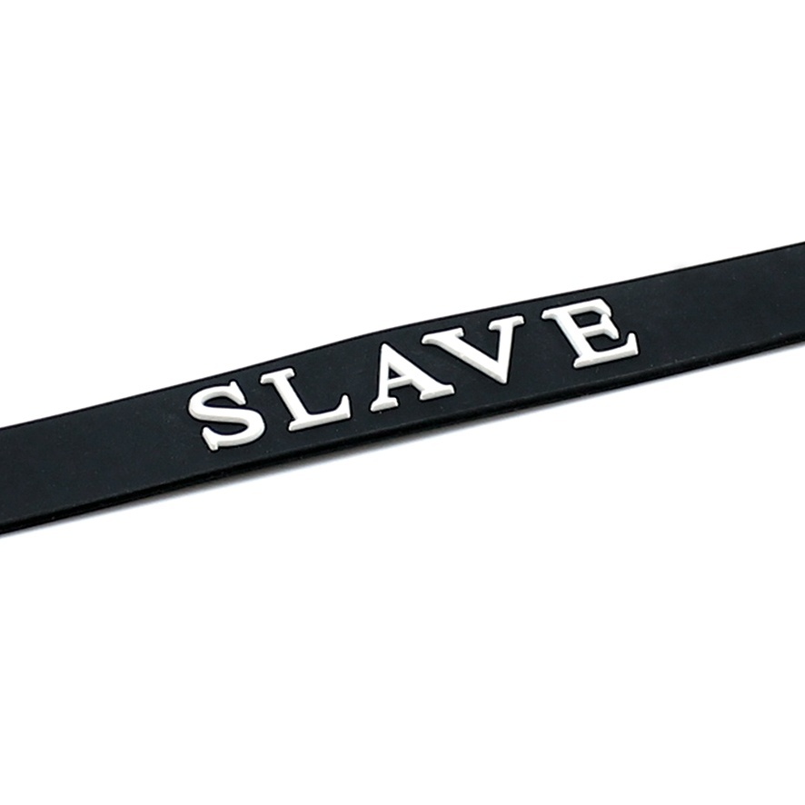 Black Silicone Slave Collar image 3