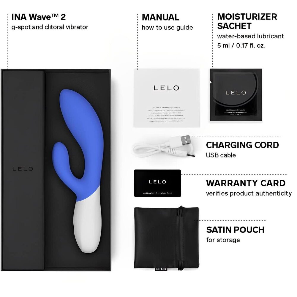 Lelo Ina Wave 2 Luxury Rechargeable Vibe Blue image 3