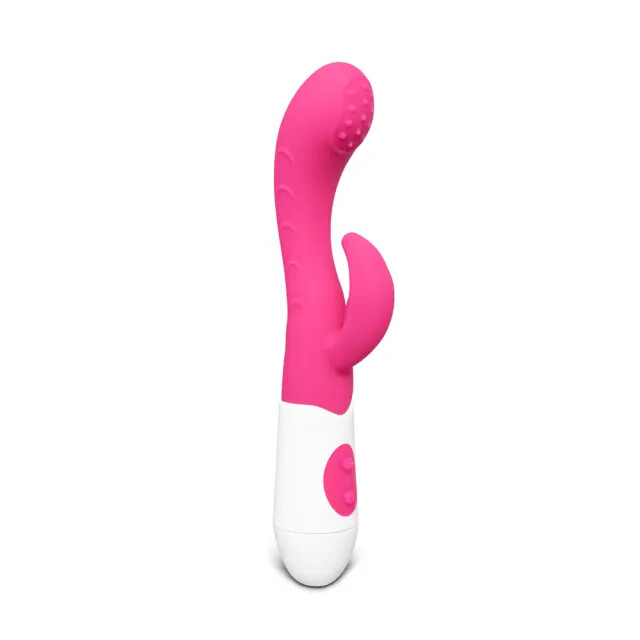 Silicone Dual Motors GSpot Vibrator Pink image 1