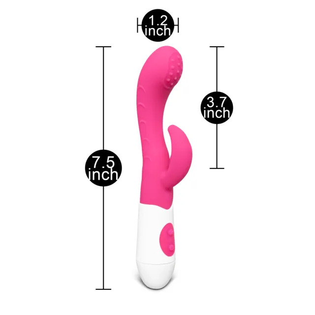 Silicone Dual Motors GSpot Vibrator Pink image 4