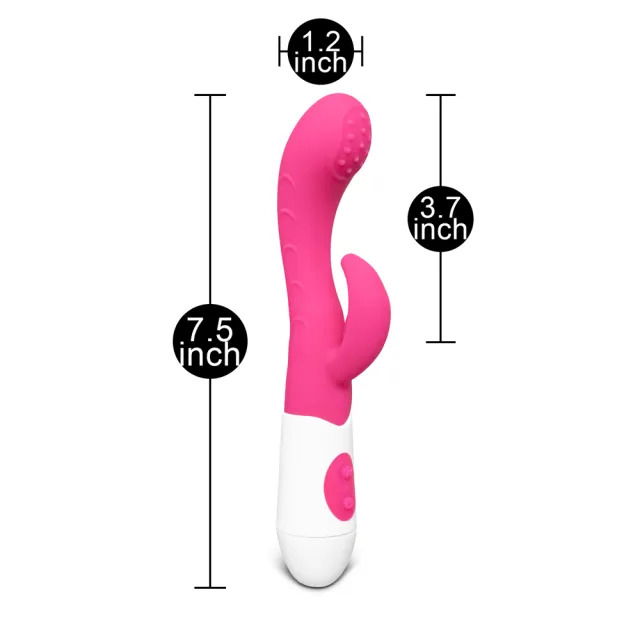 Silicone Dual Motors GSpot Vibrator Pink image 4