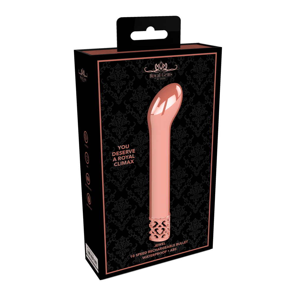 Royal Gems Jewel Rechargeable G Spot Bullet Rose Gold image 3