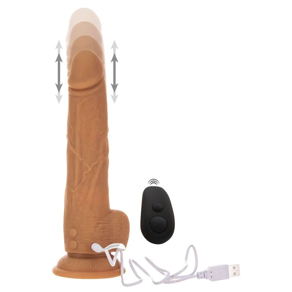 Naked Attraction 9 Inch Thrusting Dildo Caramel image 2