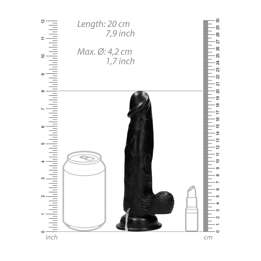 RealRock 8 Inch Vibrating Realistic Cock With Scrotum image 3