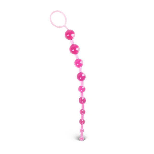 Pink Chain Of 10 Anal Beads image 1