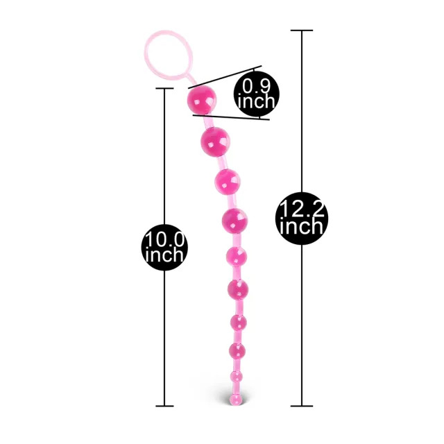 Pink Chain Of 10 Anal Beads image 3